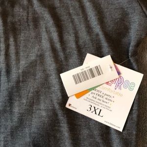 NWT LuLaRoe solid grey plus size Irma 3xl